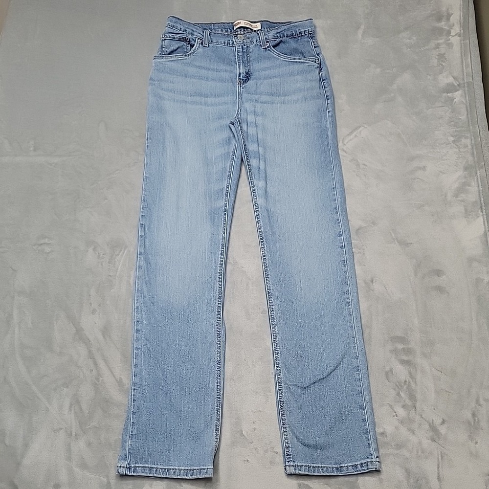 Levi Jeans Womens 20 Reg Light Wash Performance 514 Straight Leg Denim